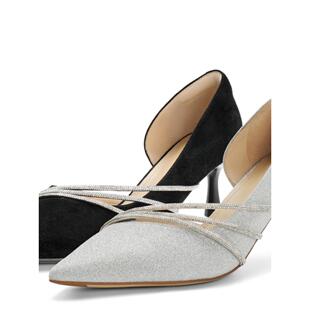 2024夏季 女鞋 新款 鞋 A9L1DBK4 百丽婚鞋 子浅口单鞋 晚会细高跟鞋