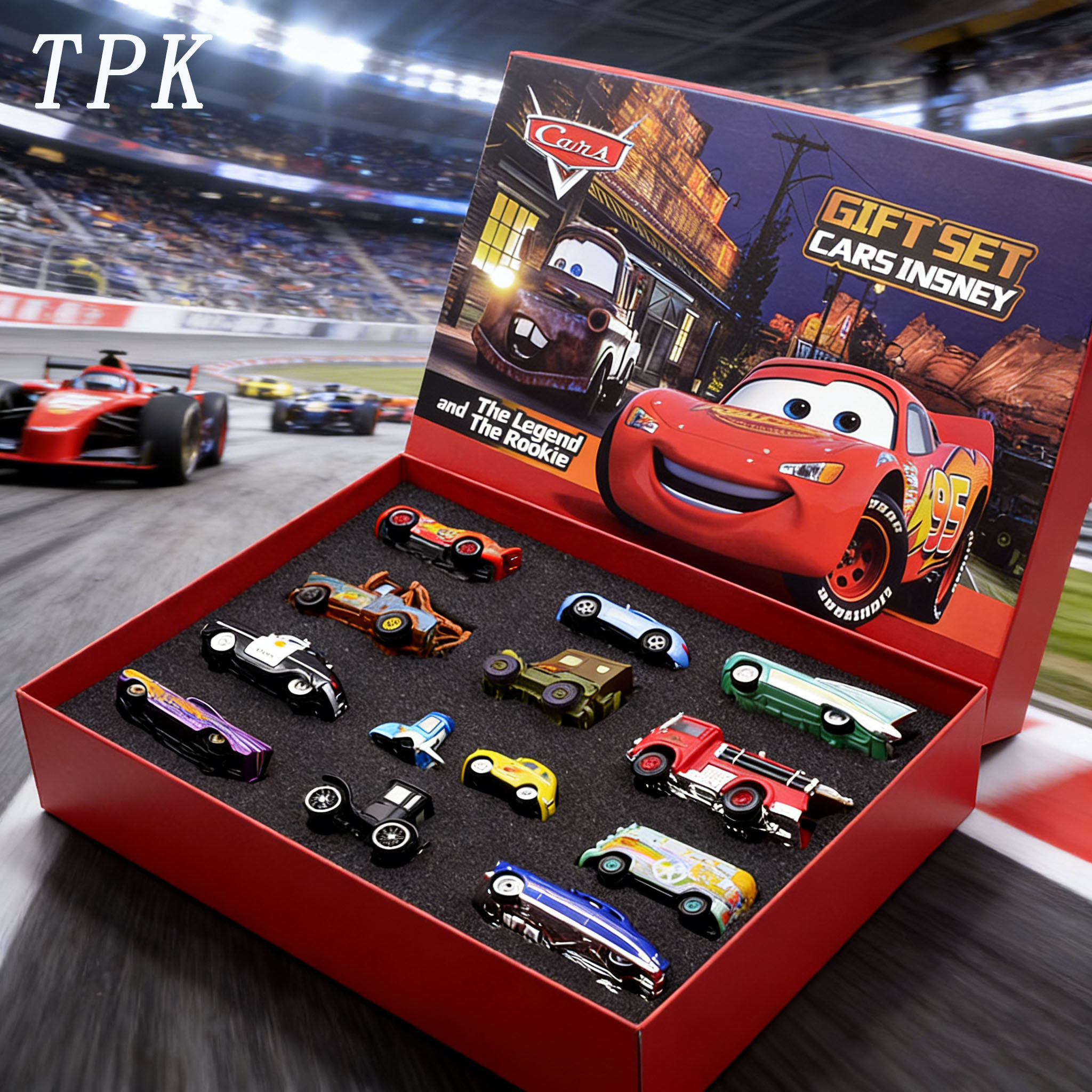 美国合金汽车模型玩具礼盒套装闪电麦昆儿童男孩生日节日礼物送礼