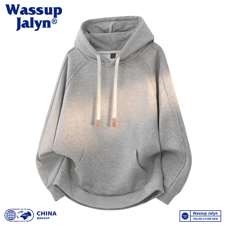 WASSUPJALYN秋冬简约连帽卫衣