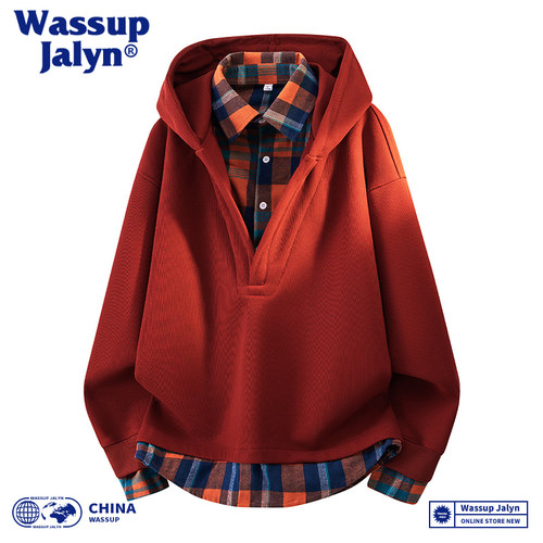 WASSUPJALYN日系学院风连帽卫衣