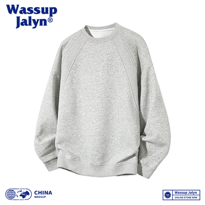 WASSUPJALYN简约百搭男士圆领