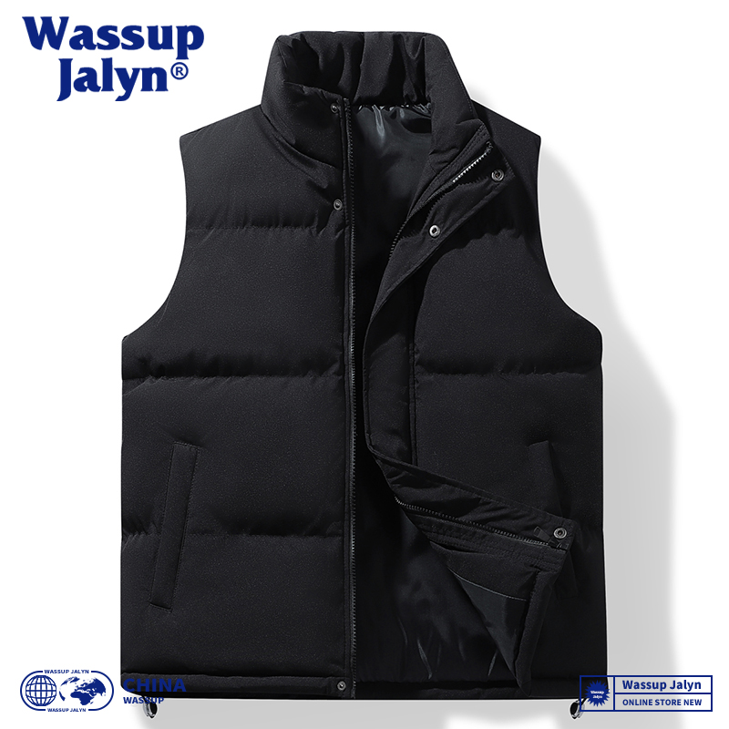 WASSUP JALYN秋冬马甲男士外套羽绒棉搭美式潮流加厚情侣坎肩马夹