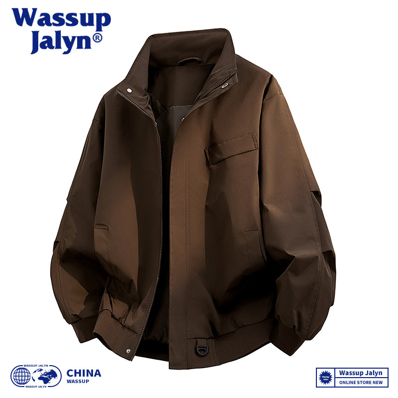 WASSUP JALYN美式工装立领夹克男款春秋季高级感宽松休闲潮牌外套