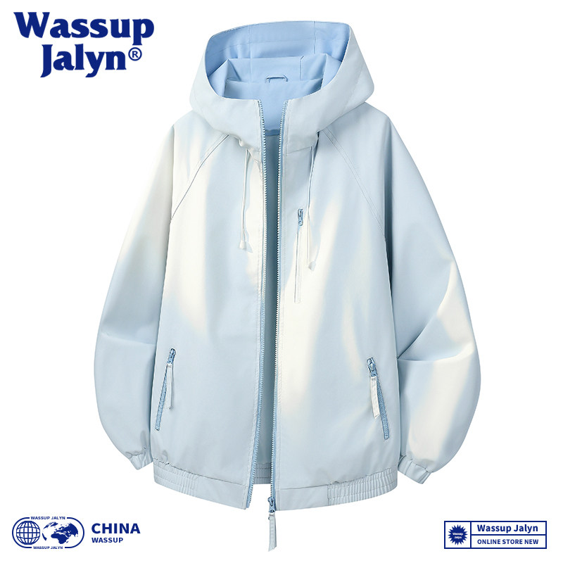 WASSUP JALYN美式工装冲锋夹克男款加厚春秋防风情侣棒球服外套男