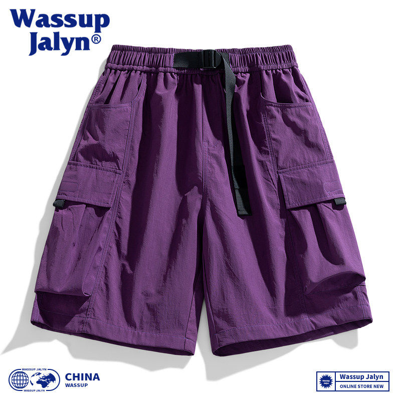 WASSUP JALYN美式工装大码男士短裤休闲宽松夏季冰丝速干五分裤子,男装,短裤,淘宝优惠券,粉丝福利购,淘宝优惠卷