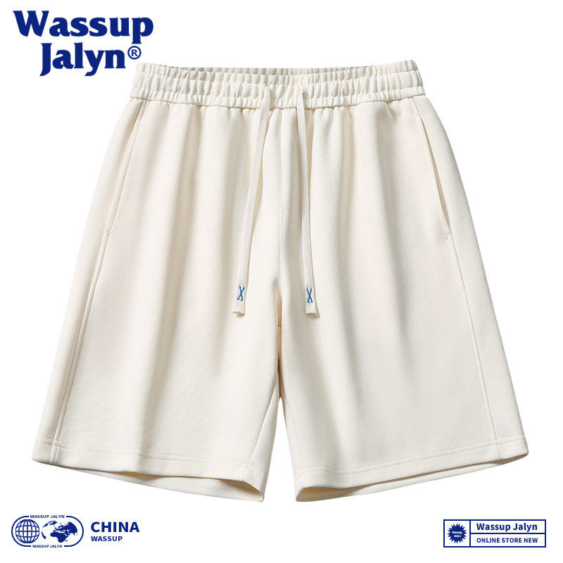 WASSUP JALYN夏季新款短裤男宽松直筒纯色青少年运动休闲五分裤子,男装,短裤,淘宝优惠券,粉丝福利购,淘宝优惠卷