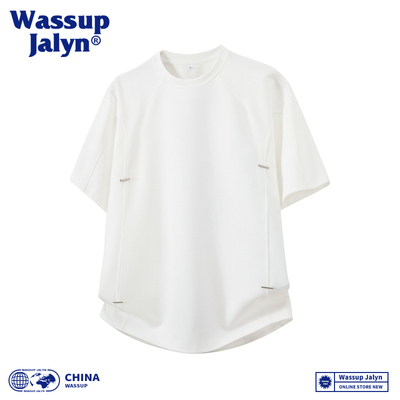 WASSUPJALYN夏季宽松男士T恤