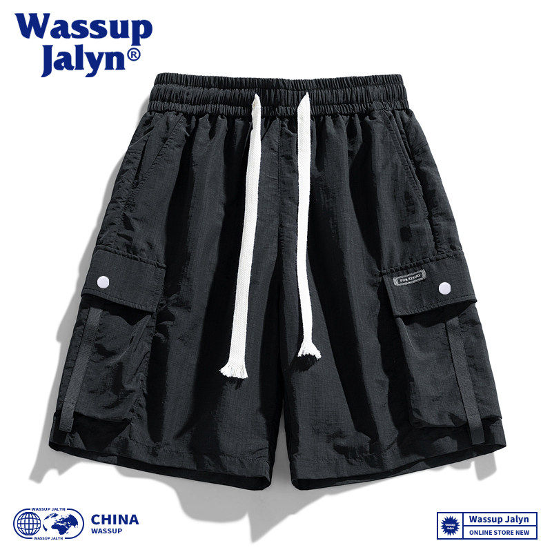 WASSUP JALYN美式夏季薄款休闲宽松短裤男新款速干工装直筒五分裤,男装,短裤,淘宝优惠券,粉丝福利购,淘宝优惠卷