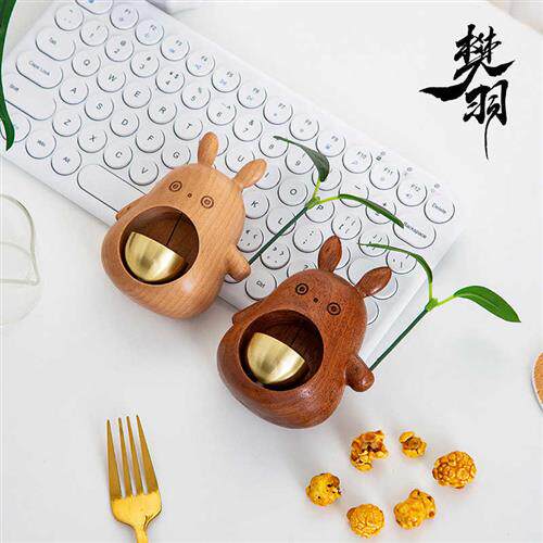 入户风铃龙猫款多巴胺门铃铛吸门式纯铜撞铃店铺开门提醒进门挂饰