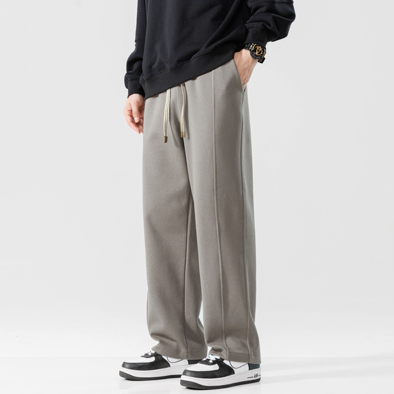 Casual solid color hanging straight leg pants 休闲垂感直筒裤