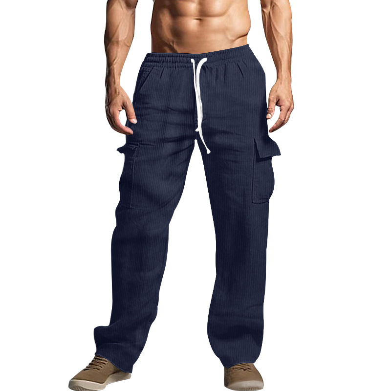 Large solid color casual work pants for men 大码纯色休闲长裤