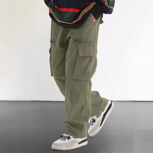 Solid color workwear loose pants for men纯色阔腿工装宽松裤男