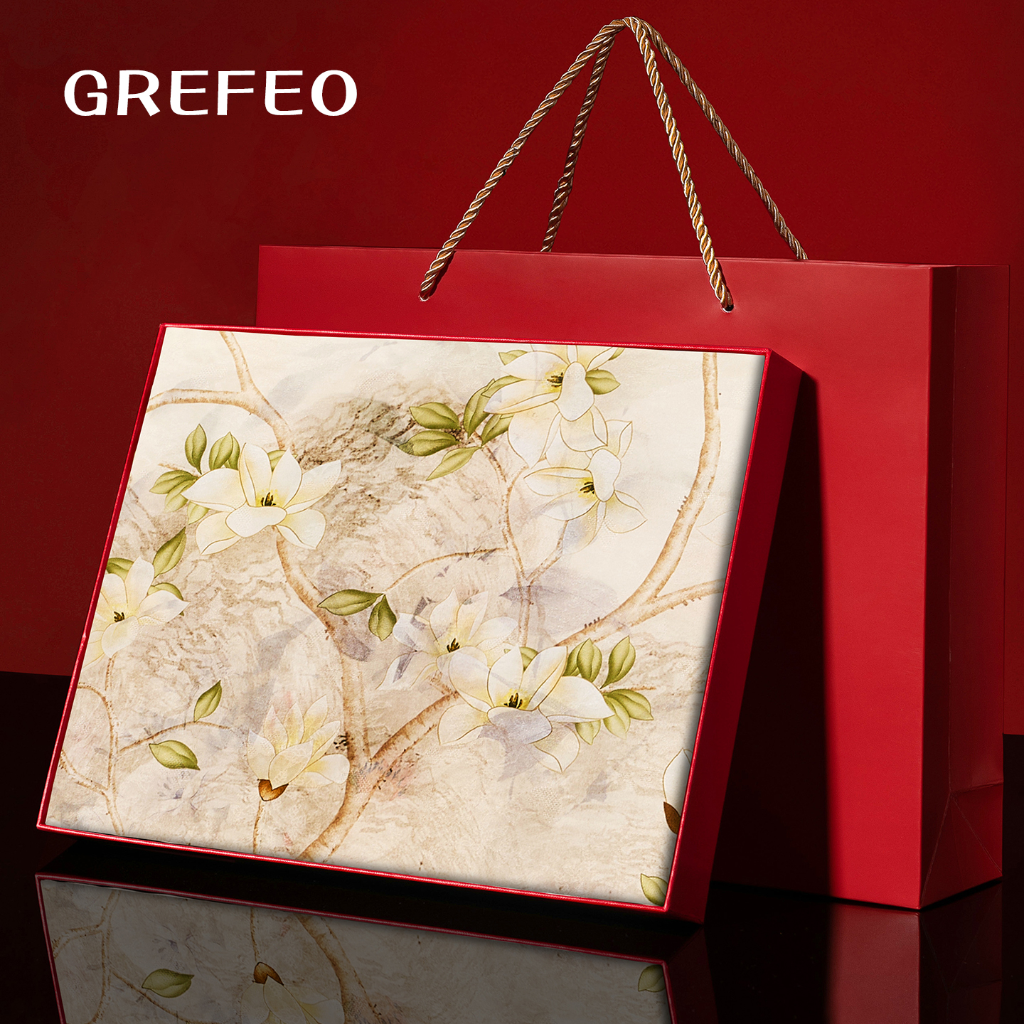 新款高档丝巾真丝旗袍披肩女送妈妈生日礼物高级感双面花罗大方巾