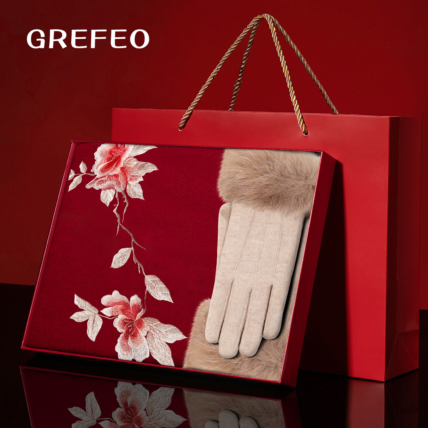 红色羊毛围巾女士冬2026新款马年本命年高档礼盒保暖手套生日礼物,服饰配件/皮带/帽子/围巾,二件套,淘宝优惠券,粉丝福利购,淘宝优惠卷