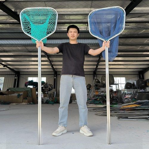 2025一体成型不锈钢抄网捞鱼网渔具鱼网超硬鱼捞河虾赶海抓狗抓鸡