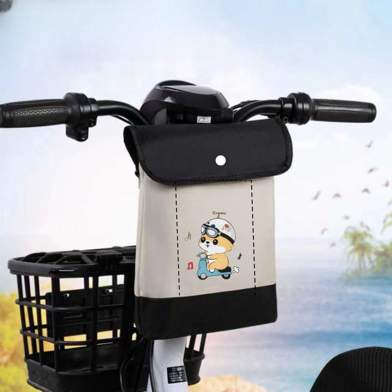 电动车挂物包前置防水收纳袋车载