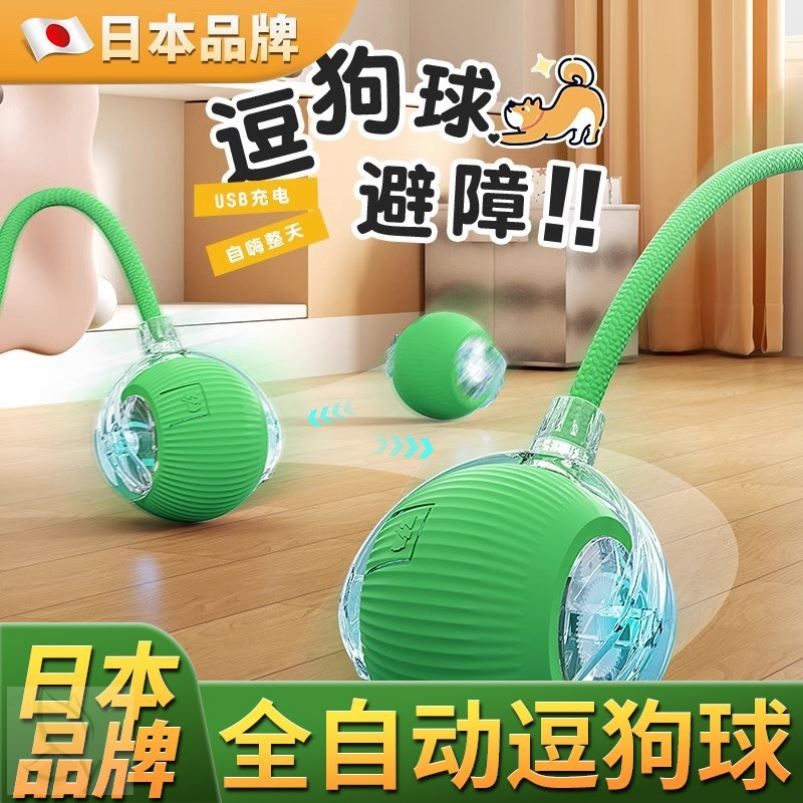 狗狗玩具自动遛狗球宠物小狗自嗨解闷耐咬电动智能逗狗跳跳球神器