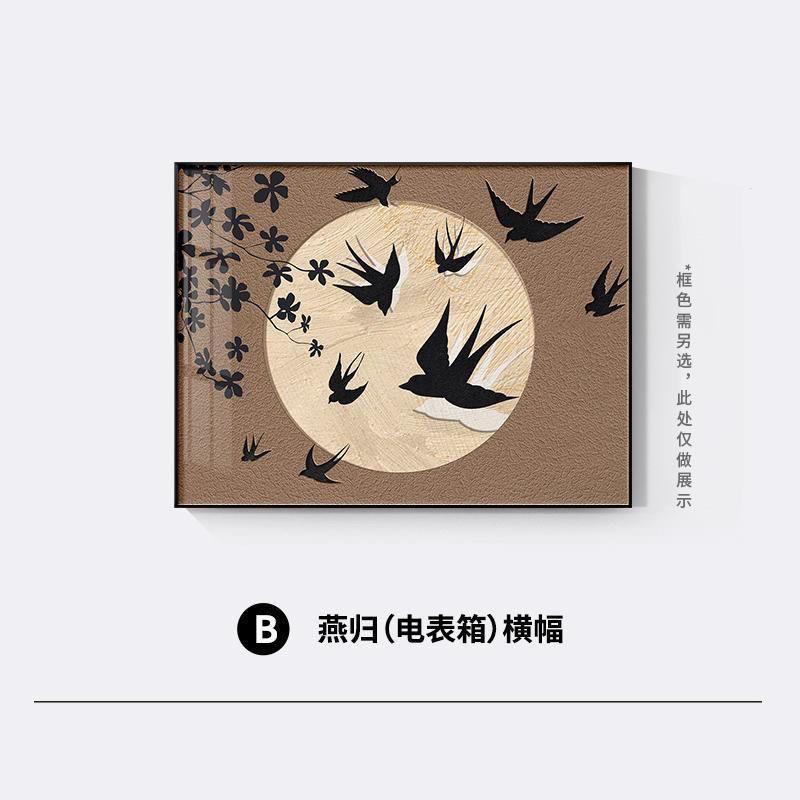 中古风餐厅电表箱装饰画复古客厅电闸箱遮挡壁画客厅电源开关挂画