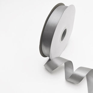 0.6 绸带 4CM银灰色丝带花束1cm卷彩色织带辅料发饰缎带吧唧托包装
