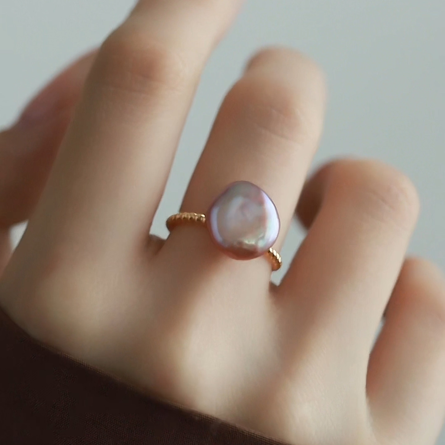 珍氏珠宝天然淡水巴洛克珍珠戒指女款 紫色时尚气质高级感开口戒,珠宝/钻石/翡翠,手饰,淘宝优惠券,粉丝福利购,淘宝优惠卷