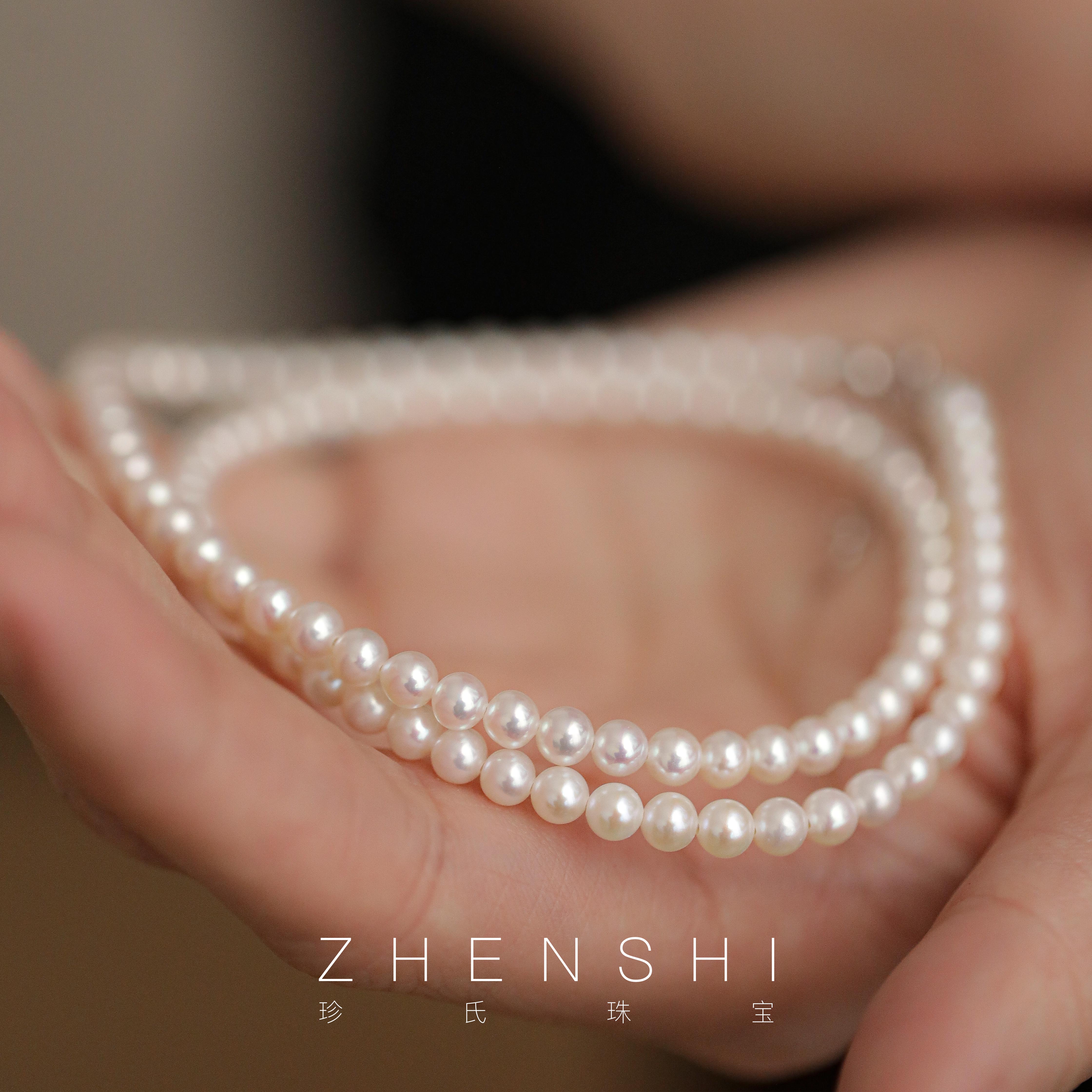 珍氏珠宝天然极光淡水baby珍珠项链女 时尚颈链礼物送女友锁骨链