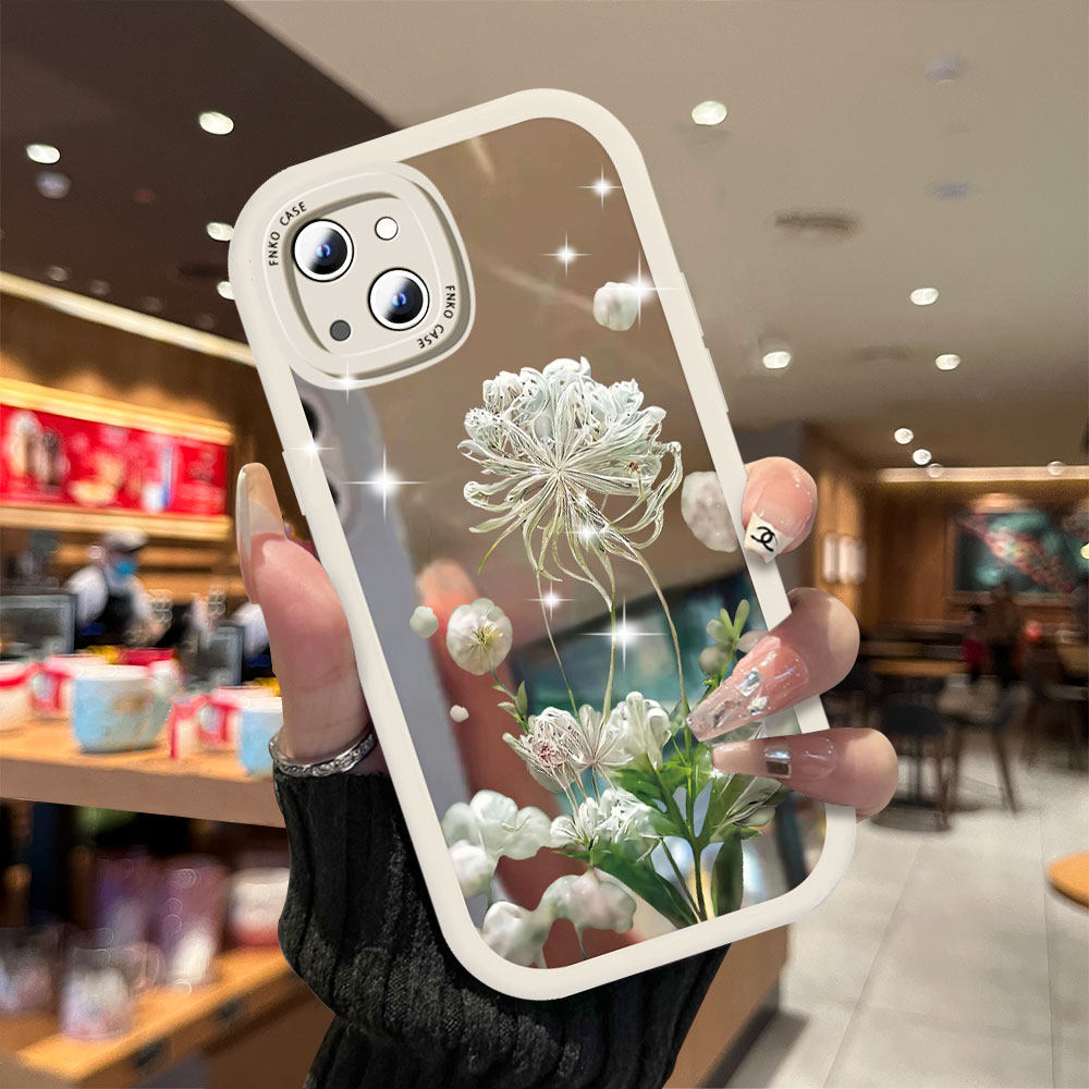 适用于苹果14promax手机壳镜面地狱花13创意12iPhone简约X/XR高级7plus/8女款防摔iphone14promax减震手机壳使用感如何?