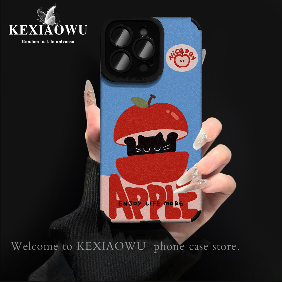 适用苹果14pro手机壳小猫