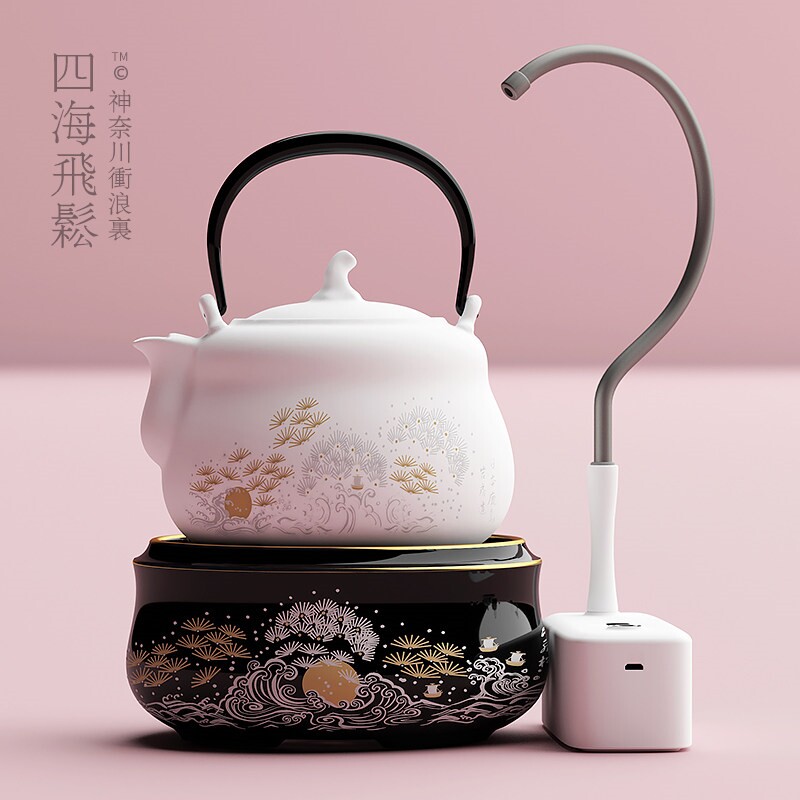 茶大师有田烧和の釜电陶茶炉功夫