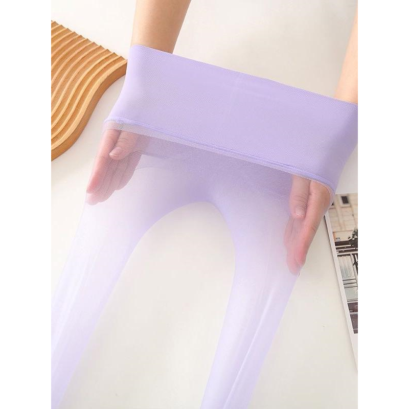 脚尖透明5D丝袜性感油亮闪光超薄款白色油亮珠光全透明连裤袜隐形