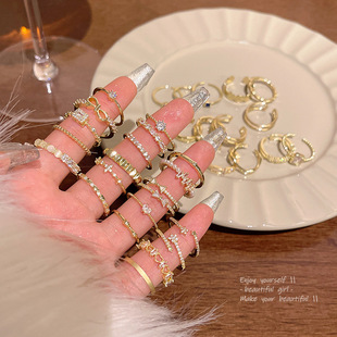 珍珠戒指女轻奢高级感食指戒2025小众设计叠戴粗胖手大号装饰指环