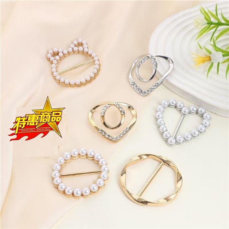 t恤衣角扣衣服蝴蝶结固定纽扣子下摆高档衬衫收腰神器夹子丝巾扣