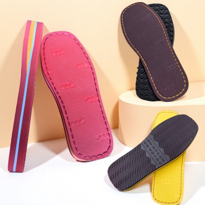 手工毛线编织鞋底勾拖鞋棉鞋海绵帮牛筋防滑橡胶老式鞋底鞋帮底子