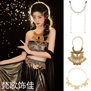 希腊埃及女神额头链头饰女波西米亚敦煌发饰异域风复古腰链配饰