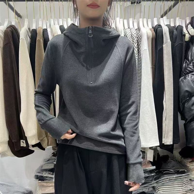 2025年秋冬季半拉链双面德绒卫衣