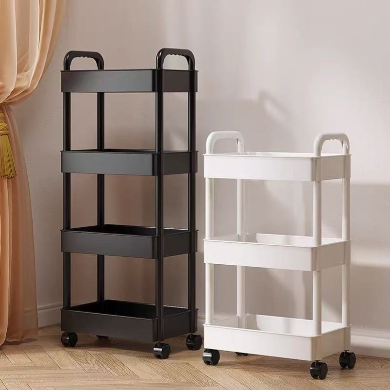 收纳小推车置物架宿舍落地厨房可移动办公室卧室多层床头收纳数据