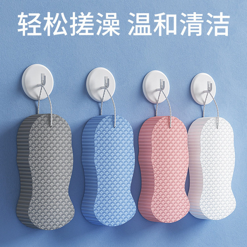 搓灰3D通用鱼鳞海绵白色图片