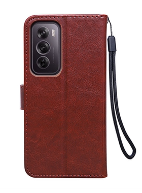 OPPOReno12手机壳PJV110翻盖皮套reno12防摔软硅胶插卡钱包全包边