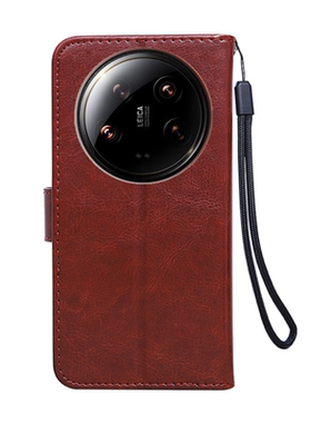 小米14Ultra手机壳24031PN0DC翻盖式皮套Mi防摔软硅胶插卡全包边