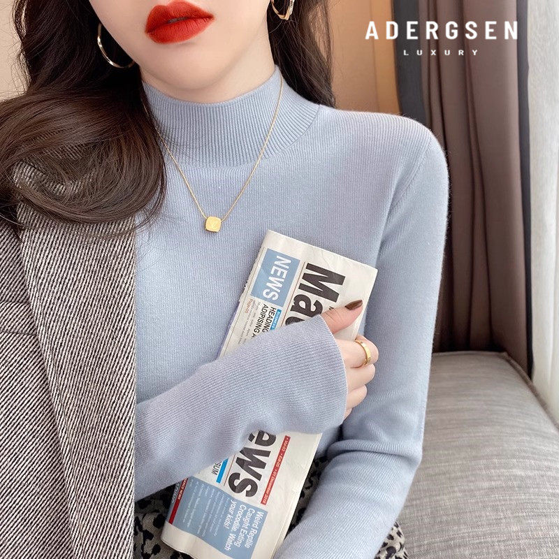 半高领打底衫女秋冬2025新款高级感内搭中领针织上衣修身百搭毛衣