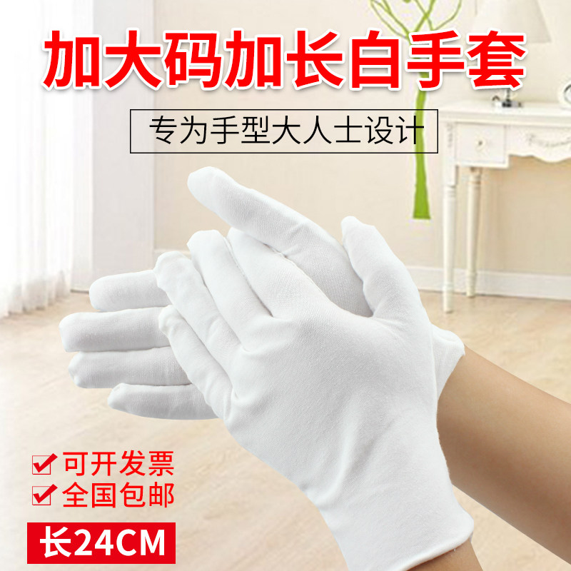 白手套棉质礼仪表演加长