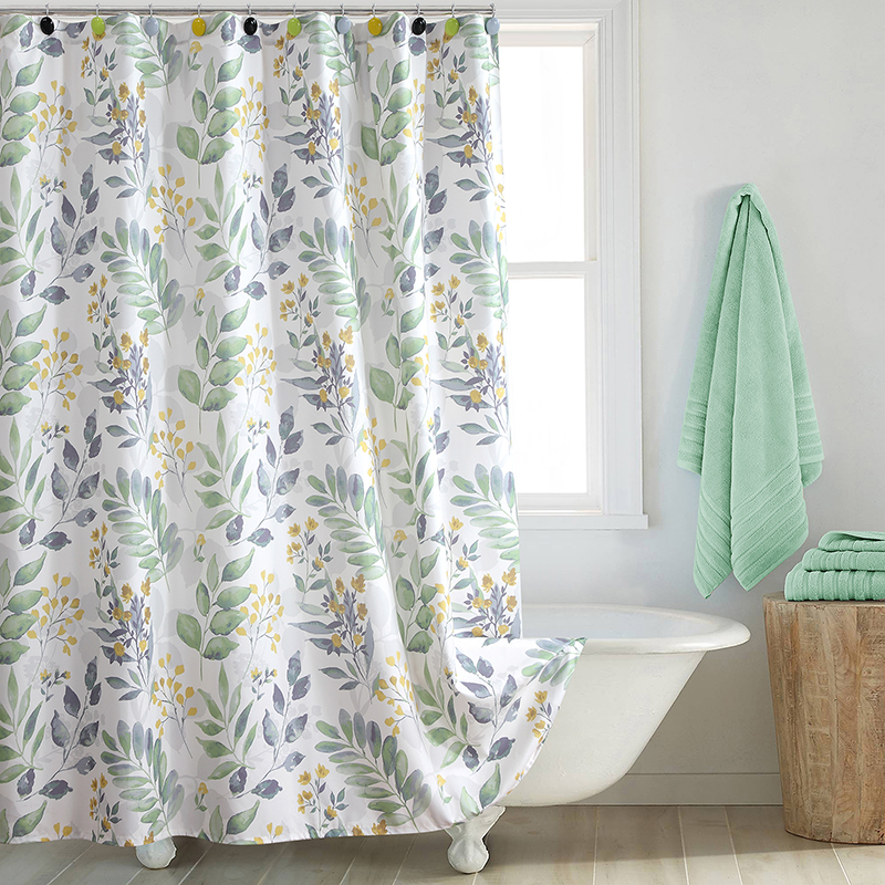 黛世欧式典雅田园风防水防霉浴帘