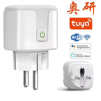 跨境涂鸦WIFI欧规智能插座100-240V AC 带电量计量WIFI蓝牙插座