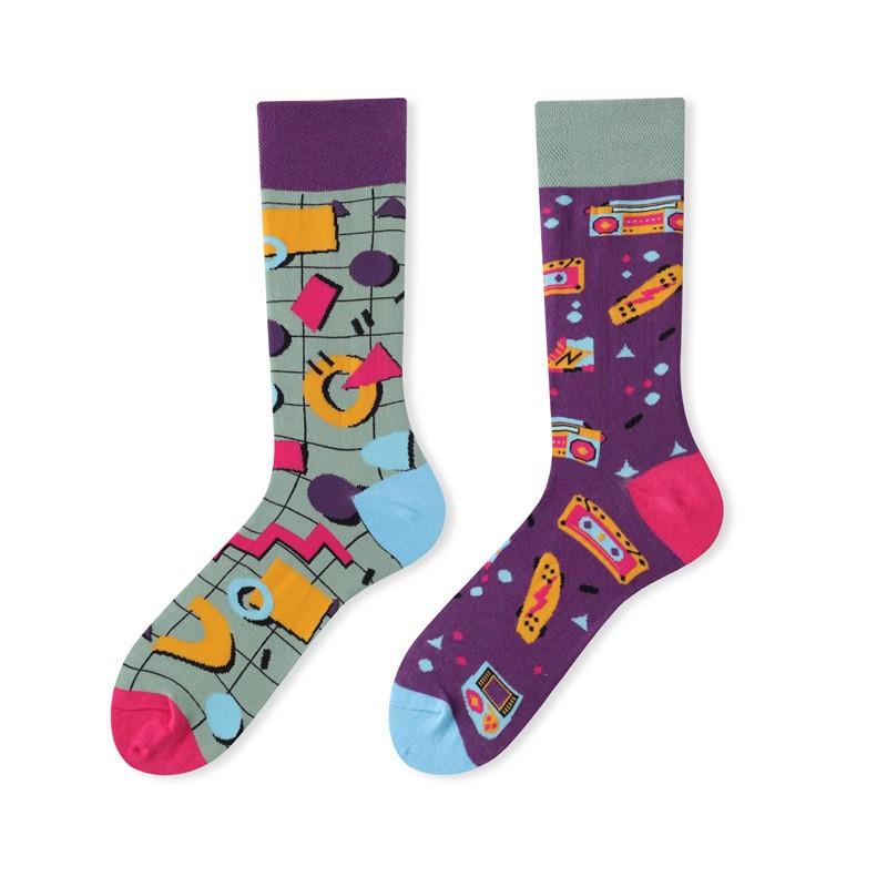 Funny AB Socks For Men Crazy Color Christmas socks