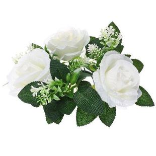 Wreath Red Flower Simulated Spring Decor Wedding Home