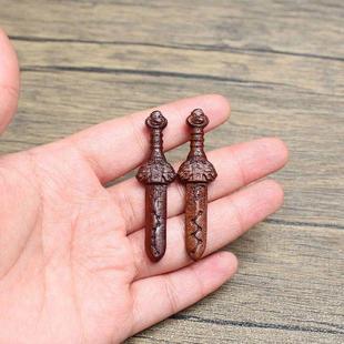 Mini Sword Home 1Pc Wooden Style Decorative Craved Chinese