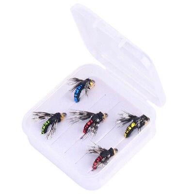 5pcs Bead Head Fast Fly Fishing Flies Artificial Insect