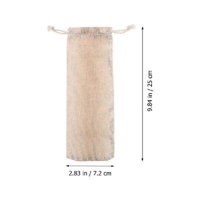 10 Pcs Straws Reusable Bag Burlap Carrying Case Beam Port
