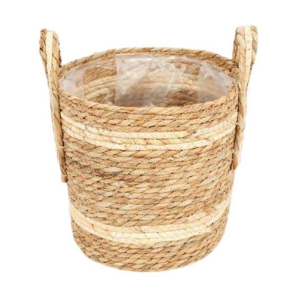 Woven Planter Basket Plant Container with Handles Porch