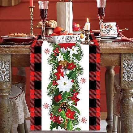 Christmas Printed Table Runner Flag Table Runner Xmas Table
