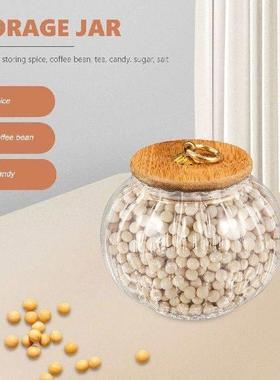 Pumpkin Glass Jar Kitchen Canisters Cookie Dried Fruit